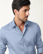 Load image into Gallery viewer, Blue Oxford Full Sleeve Formal Shirt For Men