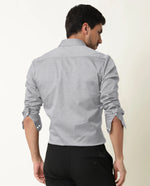 Load image into Gallery viewer, Grey Oxford Full Sleeve Formal Shirt For Men