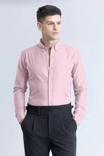 Load image into Gallery viewer, Pink with White Check Cotton Full Sleeve Shirt For Men