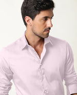 Load image into Gallery viewer, Pink Giza Satin Cotton Full Sleeve Formal Shirt For Men