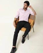 Load image into Gallery viewer, Pink Giza Satin Cotton Full Sleeve Formal Shirt For Men