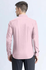 Load image into Gallery viewer, Pink with White Check Cotton Full Sleeve Shirt For Men
