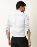 Load image into Gallery viewer, White Linen Full Sleeve Formal Shirt For Men