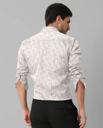 Load image into Gallery viewer, Cream Floral Printed Casual Full Sleeve Shirt For Men With Pocket