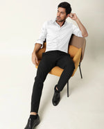 Load image into Gallery viewer, White Linen Full Sleeve Formal Shirt For Men