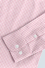 Load image into Gallery viewer, Pink with White Check Cotton Full Sleeve Shirt For Men