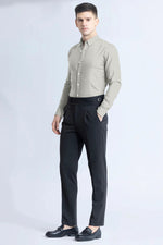 Load image into Gallery viewer, Olive with White Check Cotton Full Sleeve Shirt For Men