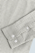 Load image into Gallery viewer, Olive with White Check Cotton Full Sleeve Shirt For Men