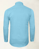 Load image into Gallery viewer, Sky Blue Premium Giza Satin Cotton Full Sleeve Shirt For Men - Givuil