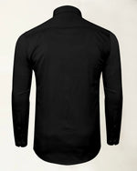 Load image into Gallery viewer, Black Premium Giza Satin Cotton Full Sleeve Shirt For Men - Givuil