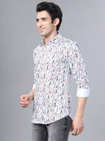 Load image into Gallery viewer, Red Leaf Printed Casual Full Sleeve Cotton Shirt For Men