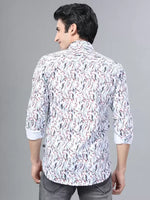 Load image into Gallery viewer, Red Leaf Printed Casual Full Sleeve Cotton Shirt For Men