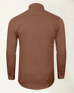 Load image into Gallery viewer, Brown Premium Giza Satin Cotton Full Sleeve Shirt For Men - Givuil