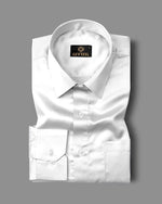 Load image into Gallery viewer, White Premium Giza Satin Cotton Full Sleeve Shirt For Men - Givuil