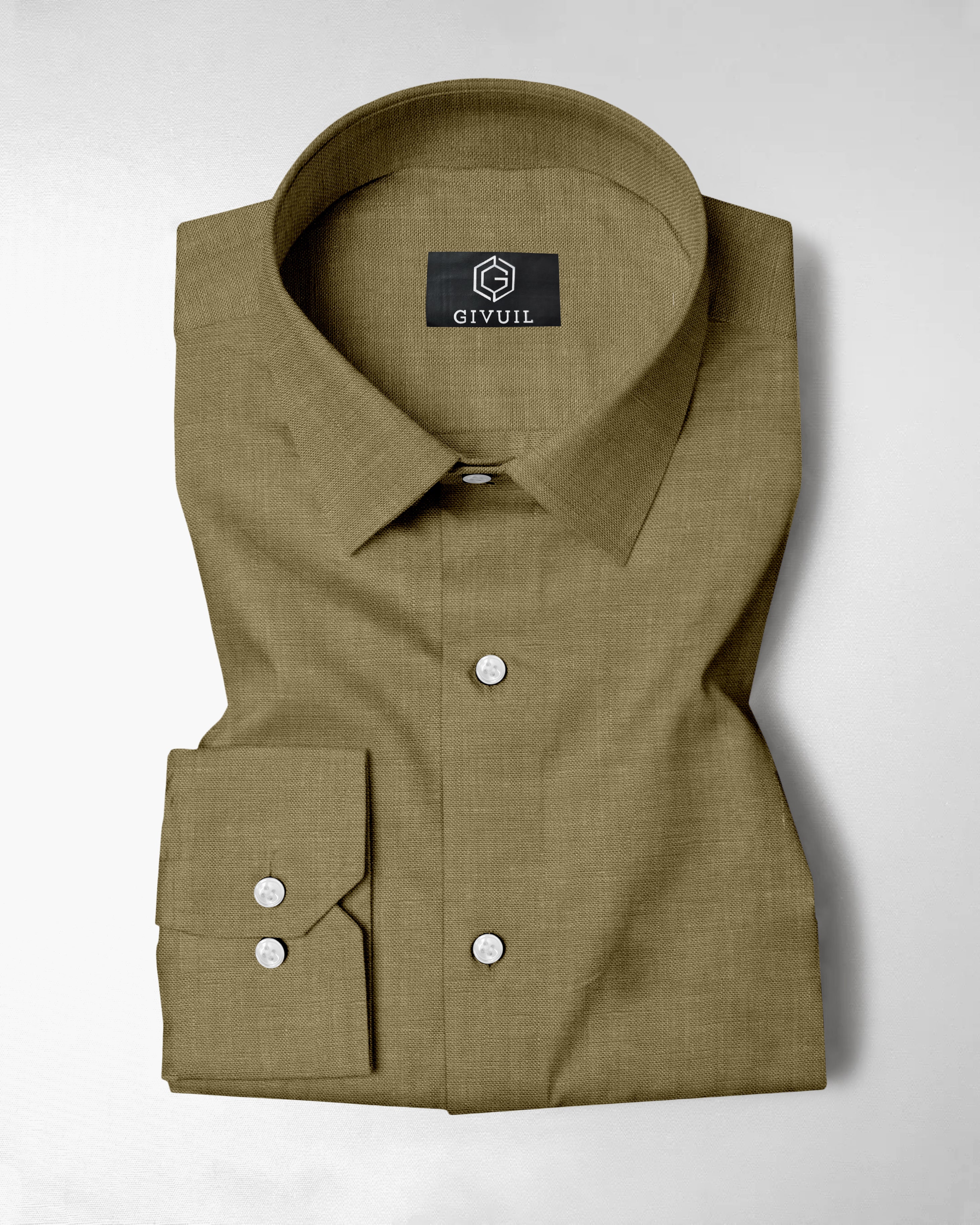 The Safari Khaki Flax Linen Shirt
