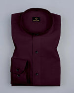 Load image into Gallery viewer, Purple Giza Satin Cotton Full Sleeve and Chinese Collar Shirt For Men
