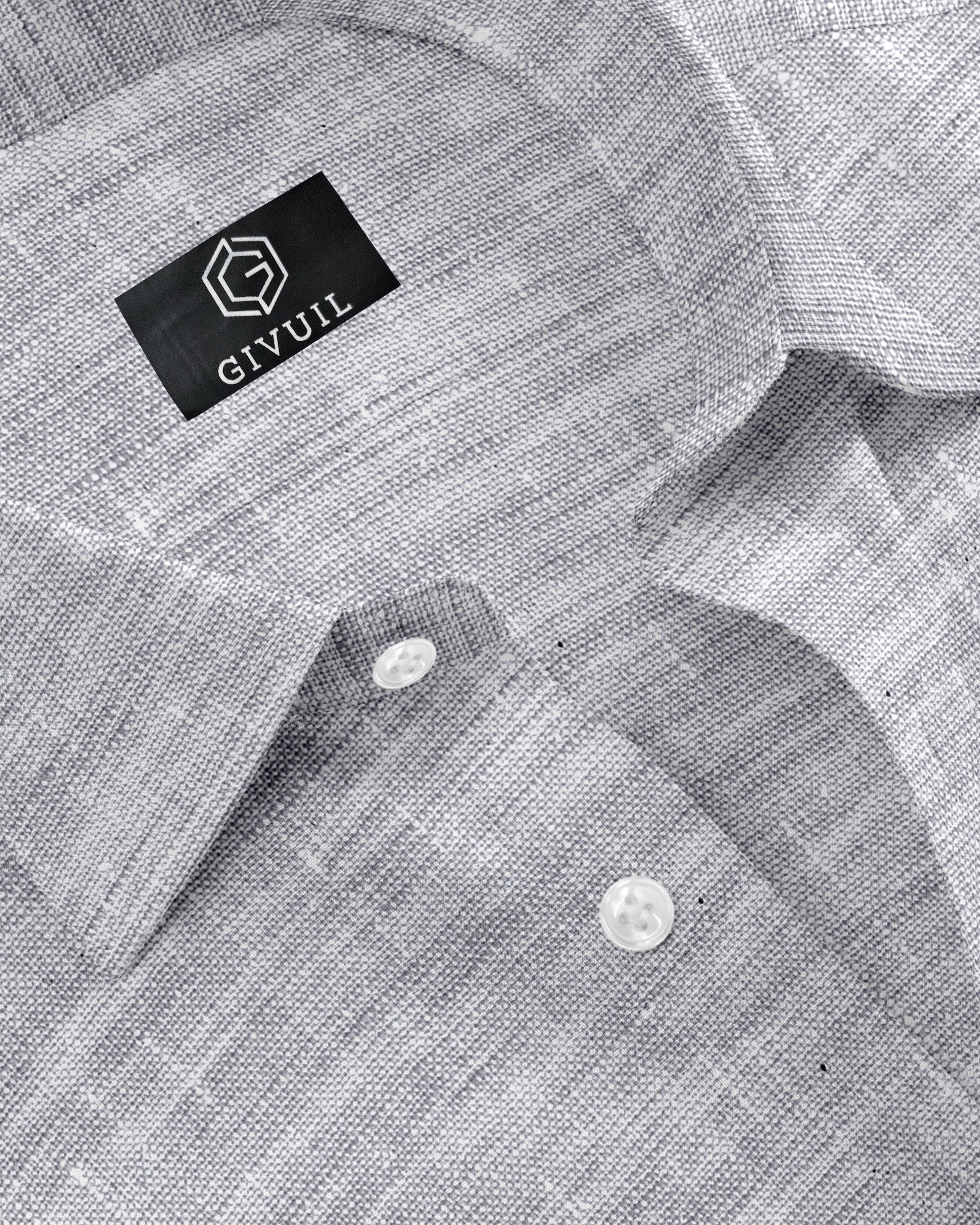 Premium Ash Grey Pure Linen Shirt