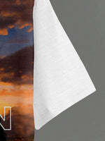 Load image into Gallery viewer, Half Sleeve Printed Linen Shirt – White Front &amp; Cowboy Back Design
