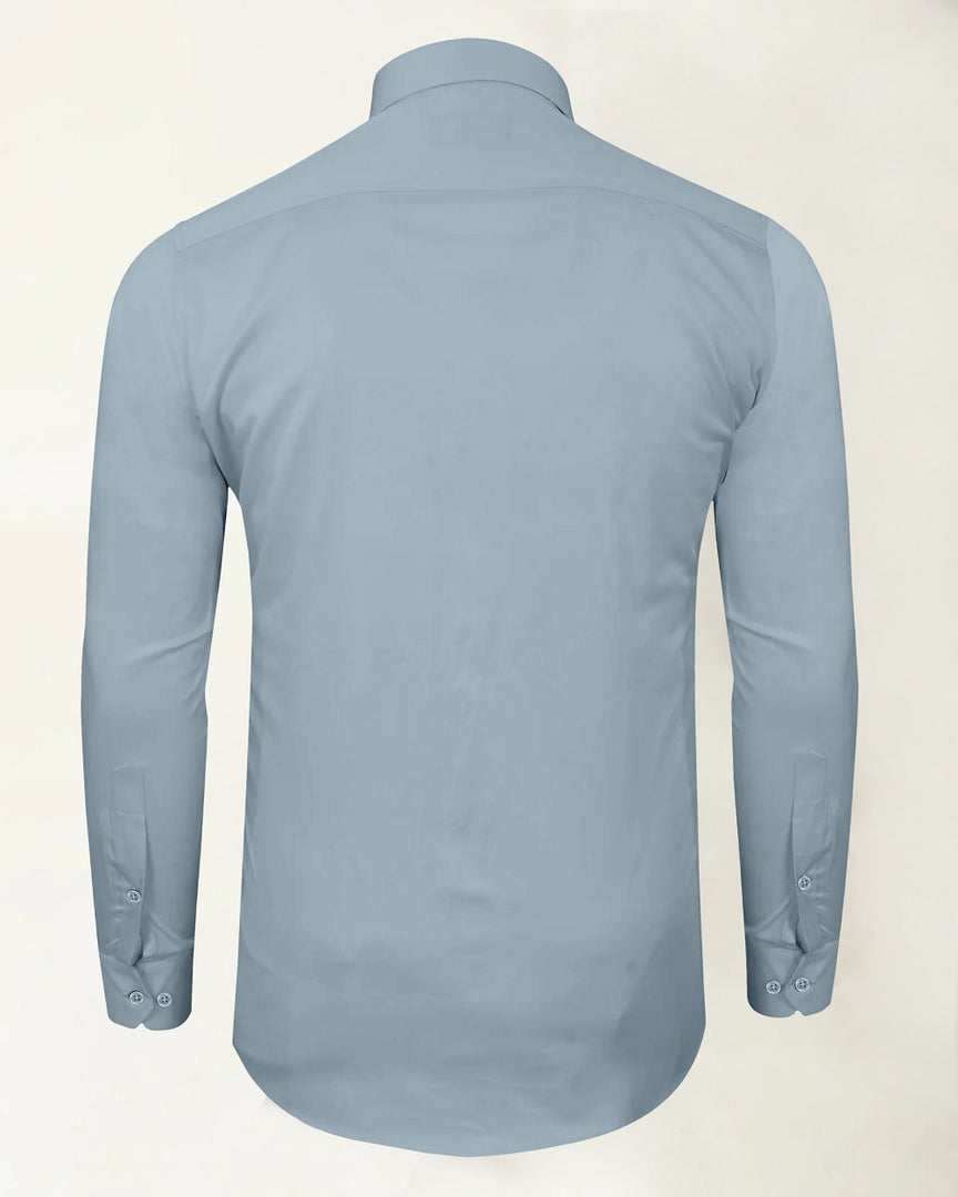 Grey Premium Giza Satin Cotton Full Sleeve Shirt For Men - Givuil