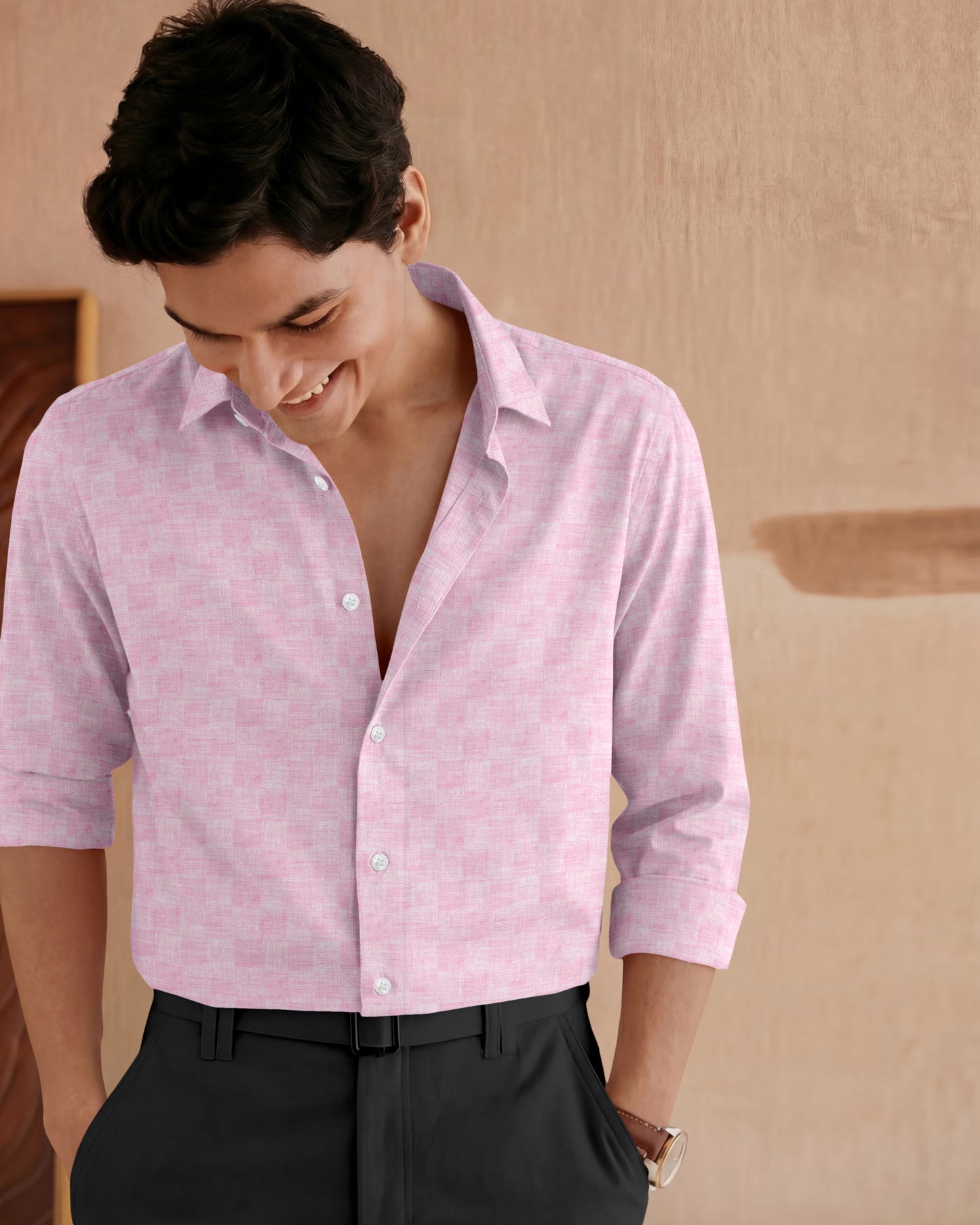 The Imperial Linen: Rose Quartz Weave