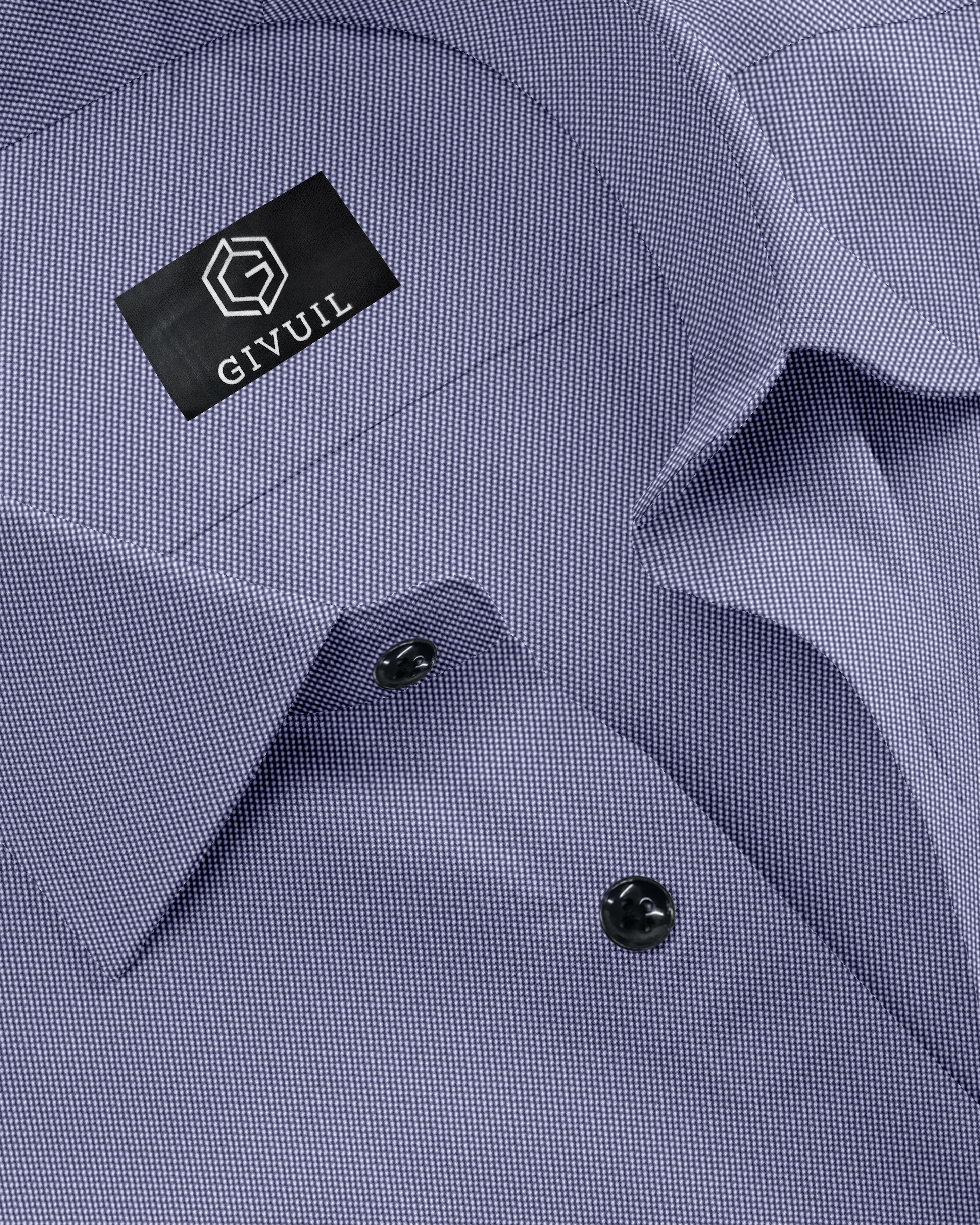 Men's Solid Slate Blue Oxford Cotton Formal Shirt