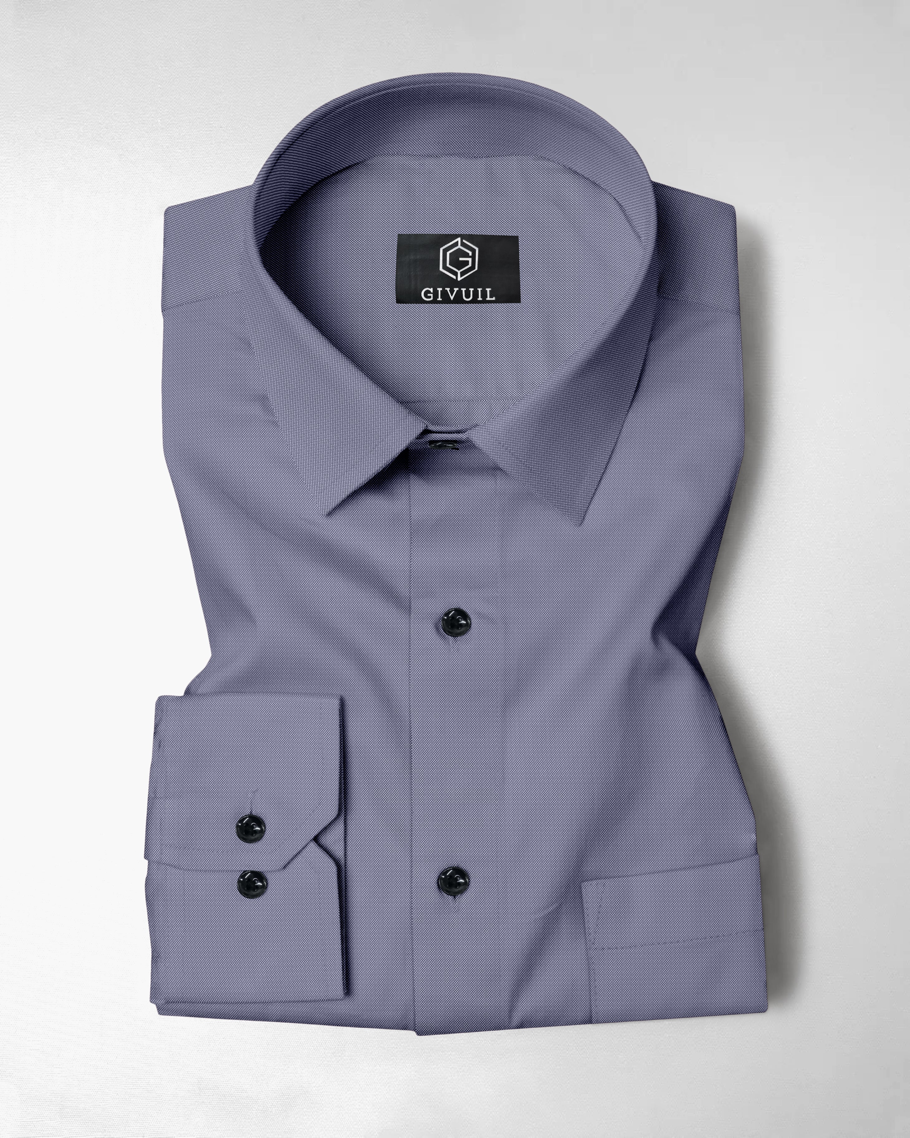 Steel Blue Oxford Cotton Shirt
