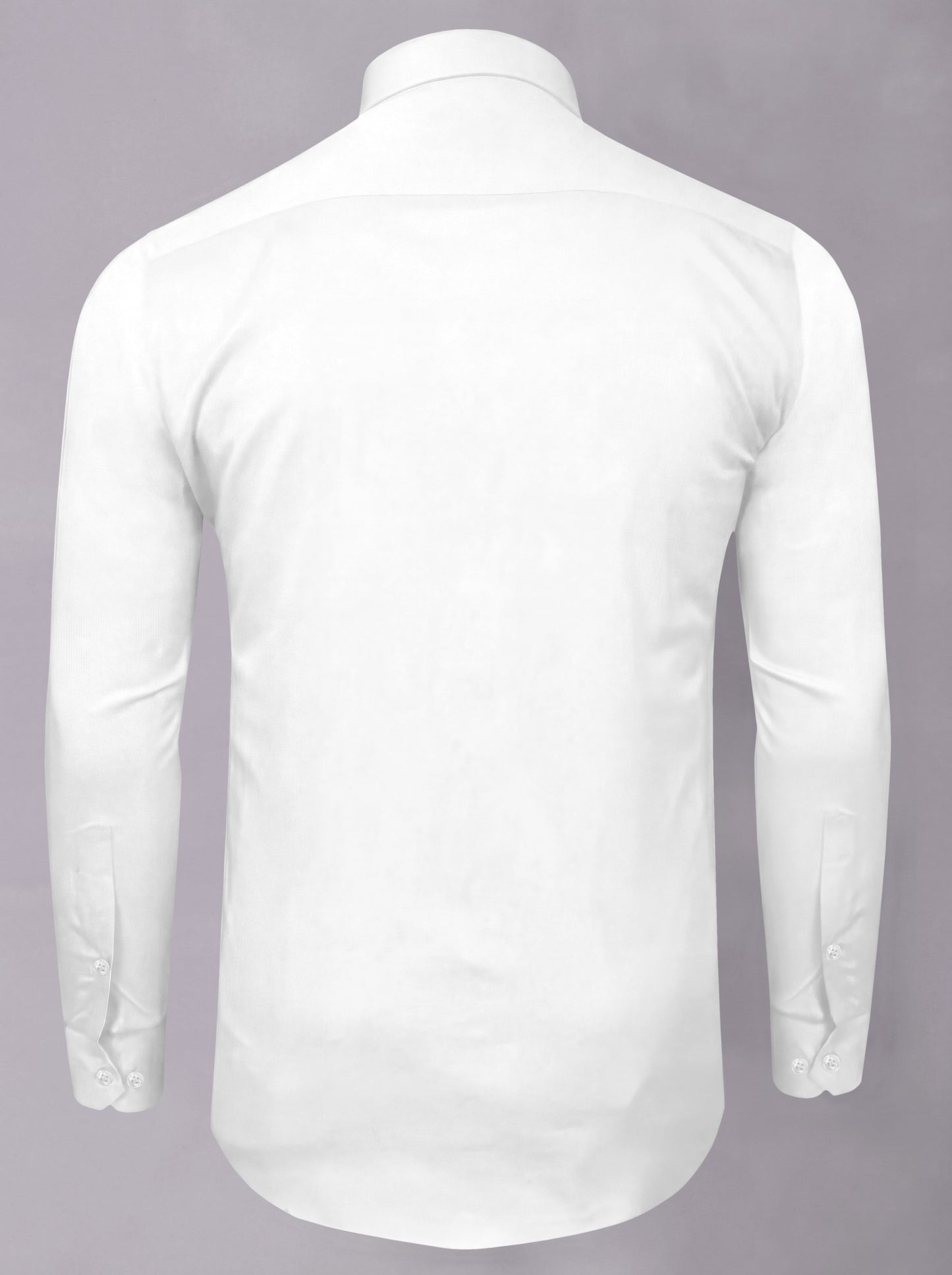 White Solid Gizza Cotton Formal Shirts For Men