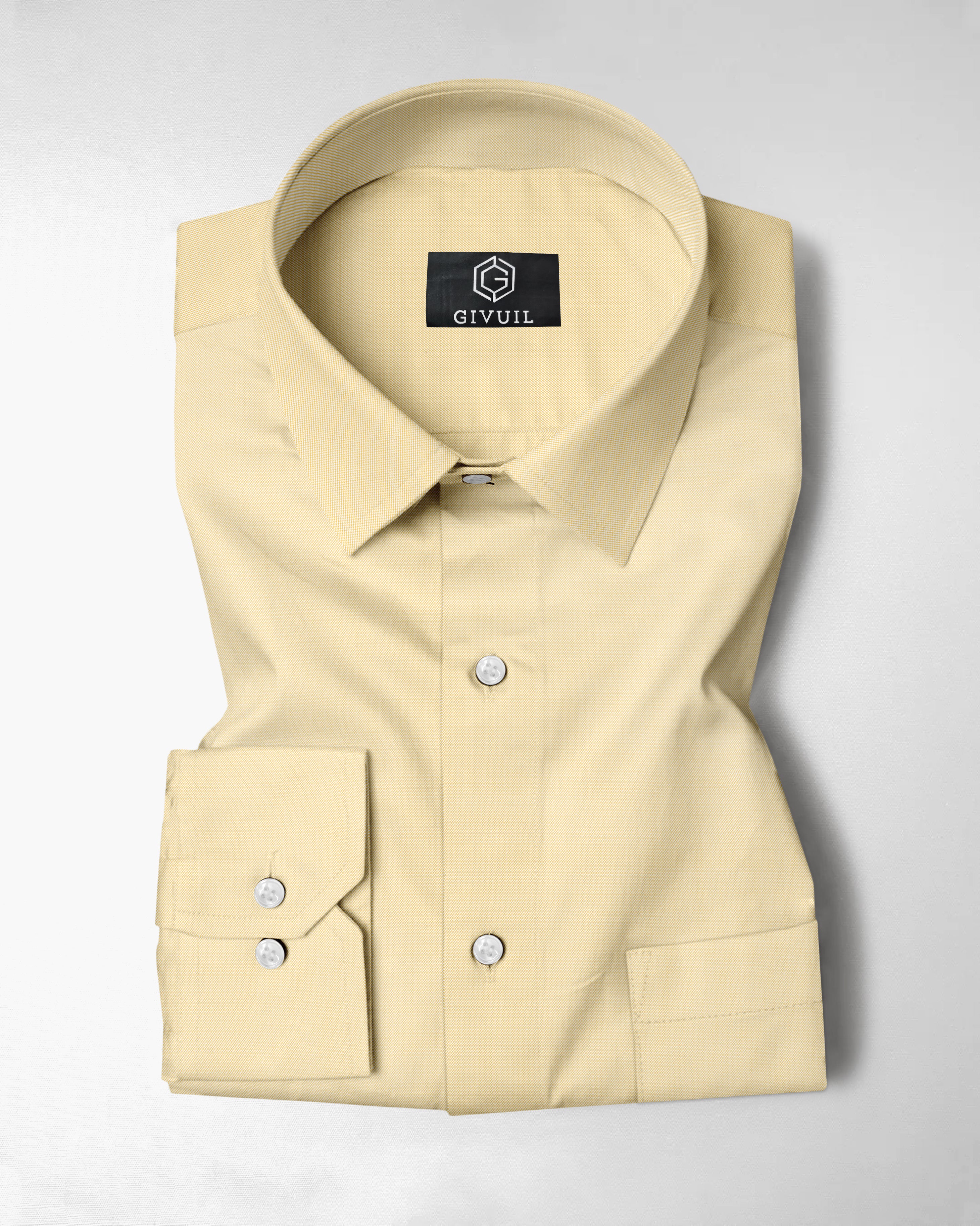 Classic Pale Yellow Oxford Cotton Shirt