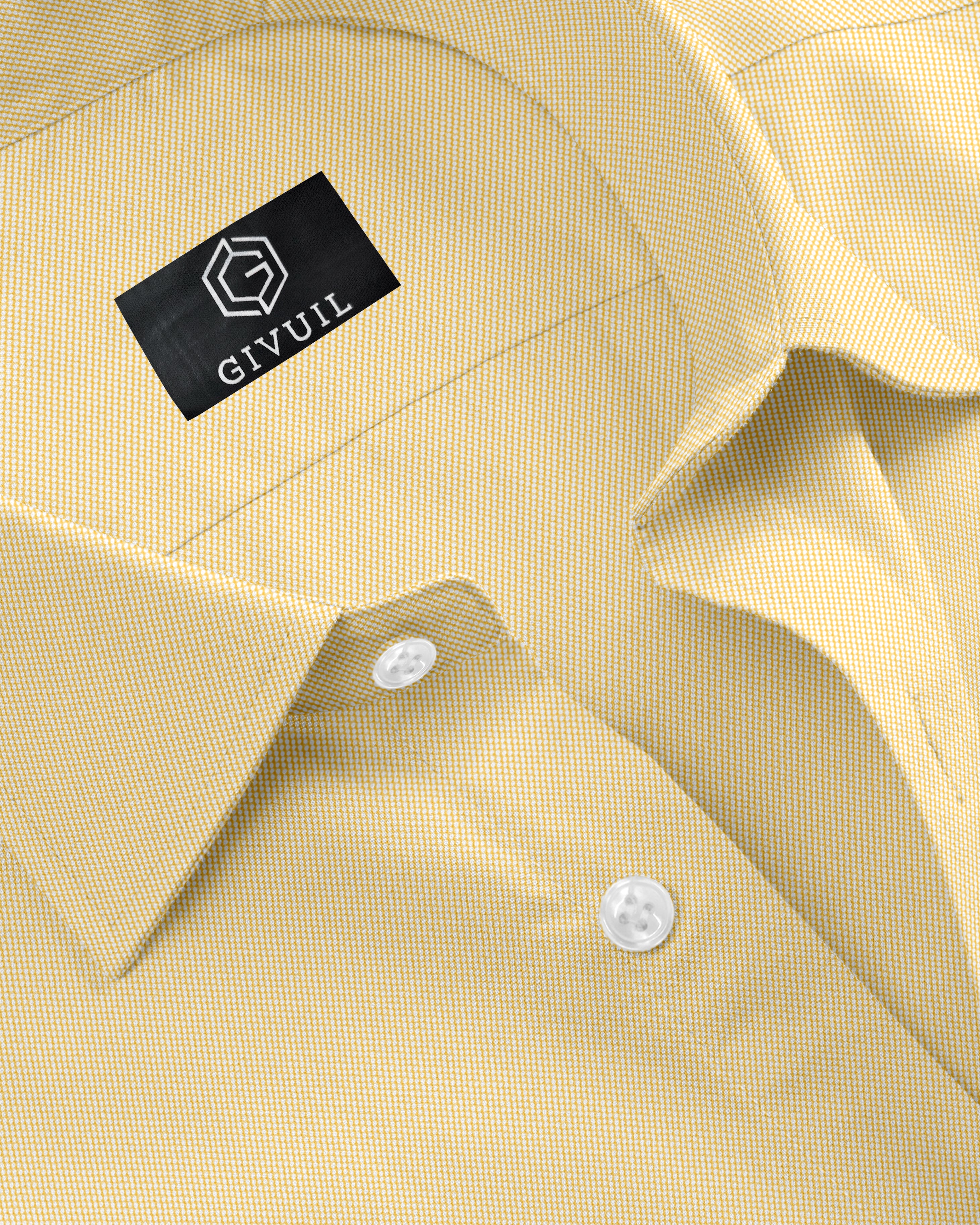 Classic Pale Yellow Oxford Cotton Shirt