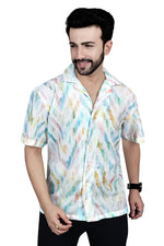 Load image into Gallery viewer, Color Splash Linen Half-Sleeve Shirt
