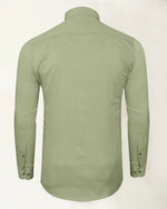 Load image into Gallery viewer, Light Olive Green Premium Giza Satin Cotton Full Sleeve Shirt For Men - Givuil
