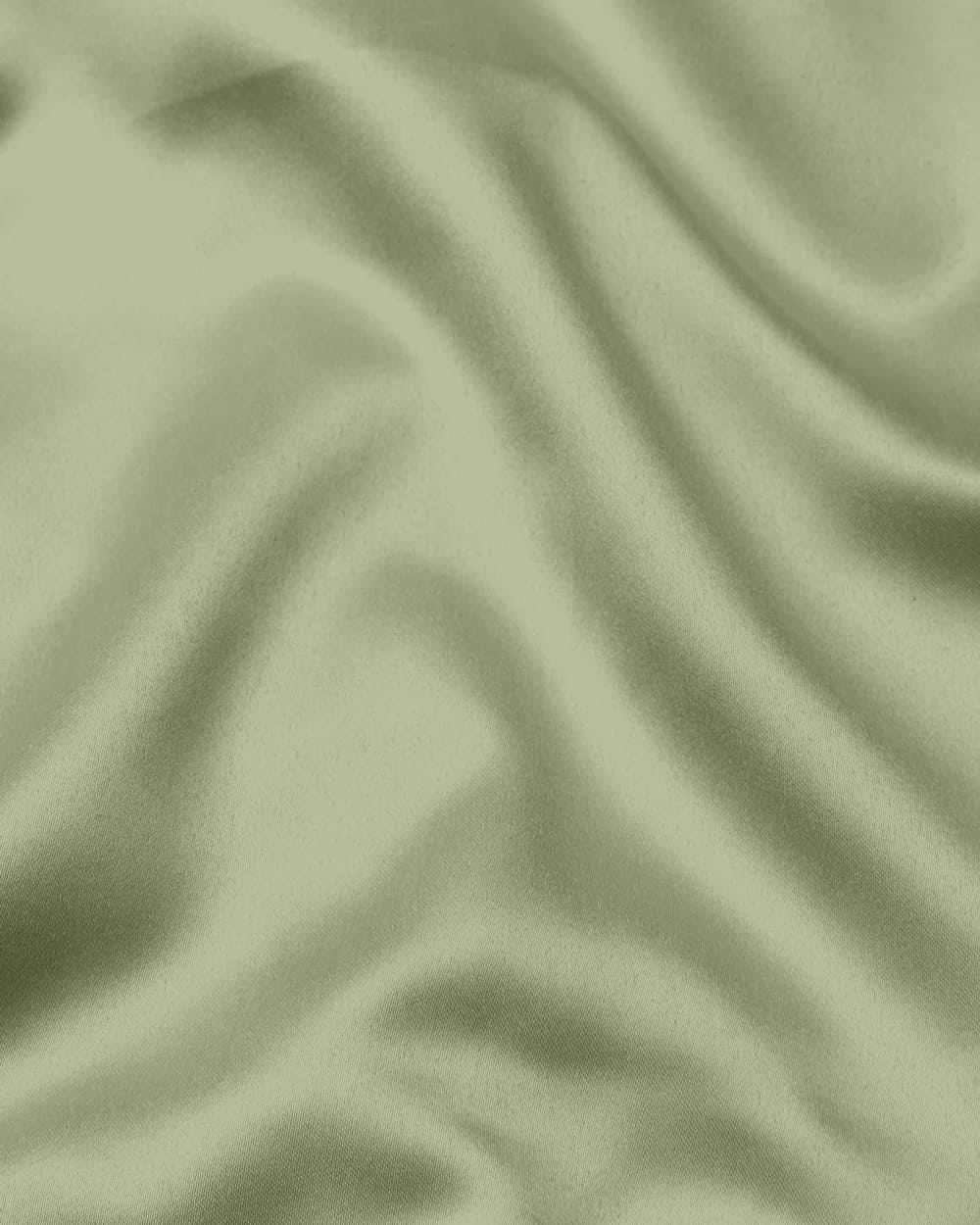 Light Olive Green Premium Giza Satin Cotton Full Sleeve Shirt For Men - Givuil