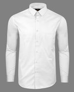 Load image into Gallery viewer, White Premium Giza Satin Cotton Full Sleeve Shirt For Men - Givuil

