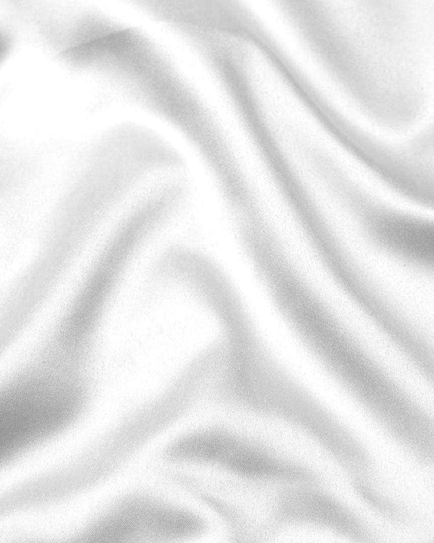 White Premium Giza Satin Cotton Full Sleeve Shirt For Men - Givuil